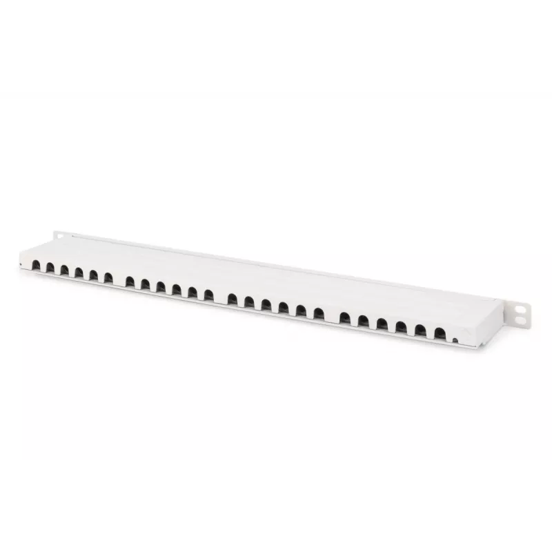 DIGITUS patch panel CAT6A EA tienený, 24-portový RJ45 ochrana proti prachu, 8P8C, 0,5U, sivá RAL 7035