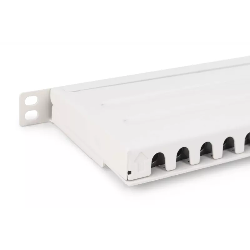 DIGITUS patch panel CAT6A EA tienený, 24-portový RJ45 ochrana proti prachu, 8P8C, 0,5U, sivá RAL 7035