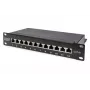 DIGITUS CAT6A patch panel, tienený, 12-portový pole na označenie, 1U, 10