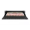 DIGITUS CAT6A patch panel, tienený, 12-portový pole na označenie, 1U, 10 inch racková montáž, čierny RAL 9005