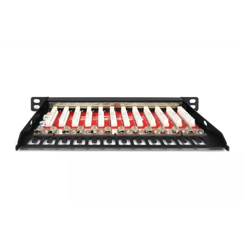 DIGITUS CAT6A patch panel, tienený, 12-portový, 1/2U, 10
