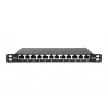 DIGITUS CAT6A patch panel, tienený, 12-portový, 1/2U, 10