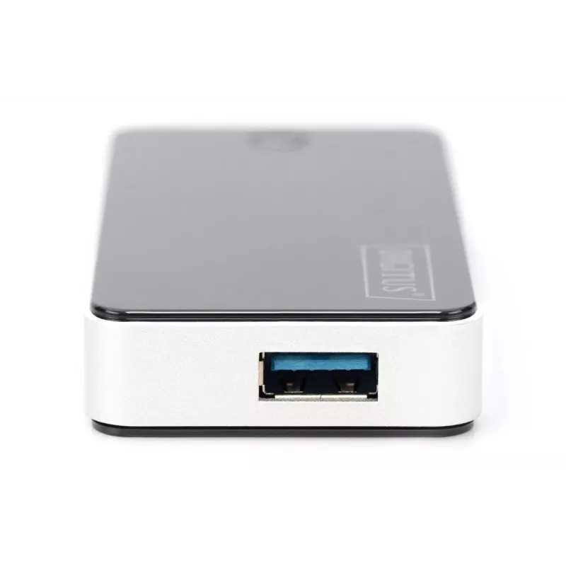 DIGITUS USB hub 4-portový USB 3.0 externý čierny klavírový lak