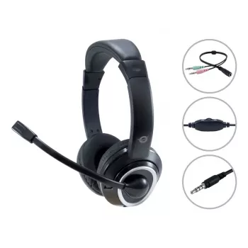 Conceptronic POLONA02BA Slúchadlá/headset Káblové Čelenka Herné Čierne