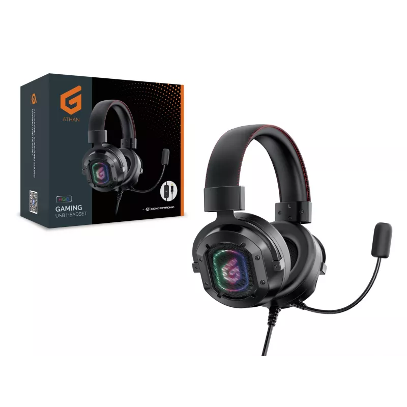 Conceptronic ATHAN 7.1-kanálový surround zvukový herný USB headset
