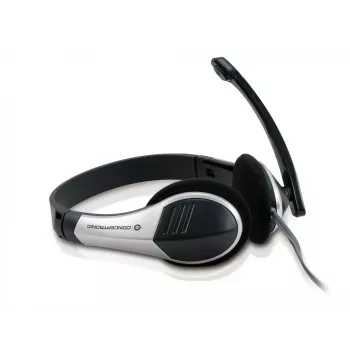 Conceptronic Allround stereo headset, káblový, 20 - 22000 Hz, kancelária/call centrum, 111 g, headset, čierna, strieborná