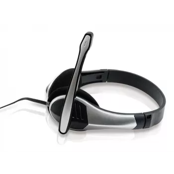 Conceptronic Allround stereo headset, káblový, 20 - 22000 Hz, kancelária/call centrum, 111 g, headset, čierna, strieborná