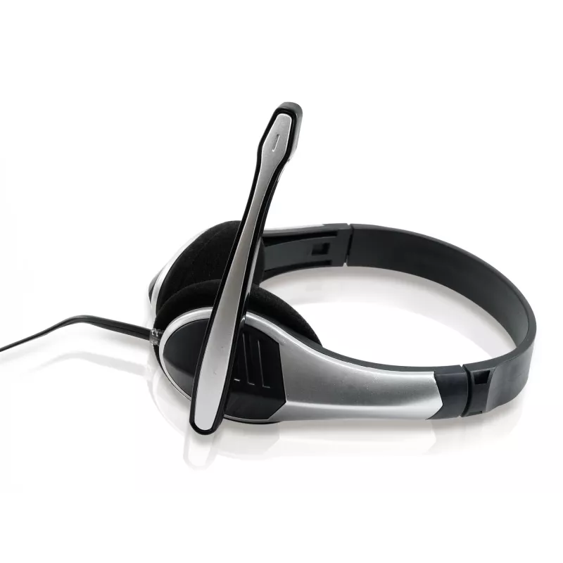 Conceptronic Allround stereo headset, káblový, 20 - 22000 Hz, kancelária/call centrum, 111 g, headset, čierna, strieborná