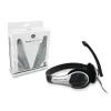 Conceptronic Allround stereo headset, káblový, 20 - 22000 Hz, kancelária/call centrum, 111 g, headset, čierna, strieborná