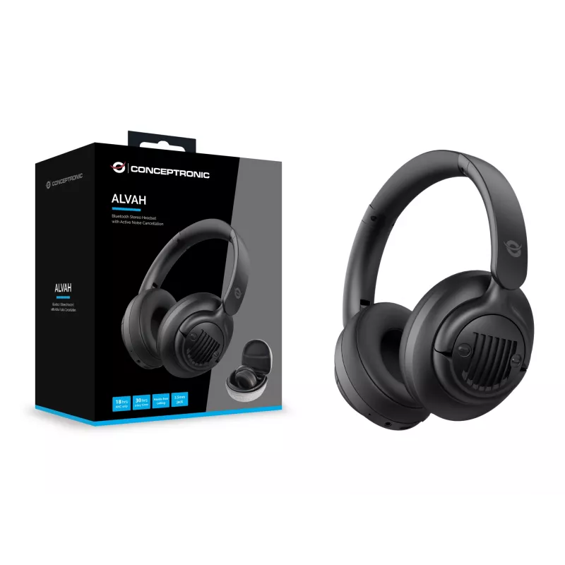 Conceptronic Bluetooth stereo headset s aktívnym potlačením hluku