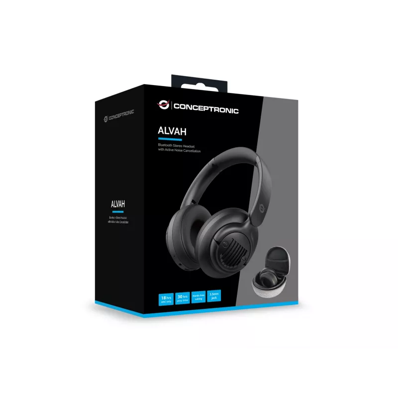 Conceptronic Bluetooth stereo headset s aktívnym potlačením hluku