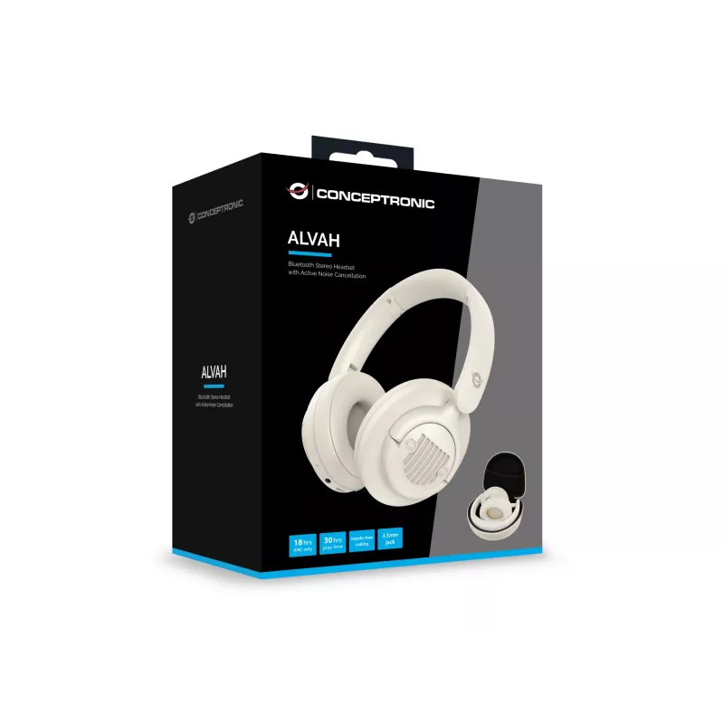 Conceptronic ALVAH02C Bluetooth stereo headset s aktívnym potlačením hluku