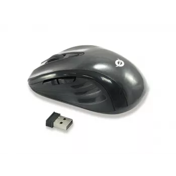 Conceptronic CLLM5BTRVWL bezdrôtová 6-tlačidlové cestovná myš, pre pravákov, optická, RF Wireless, 1600 DPI, čierna