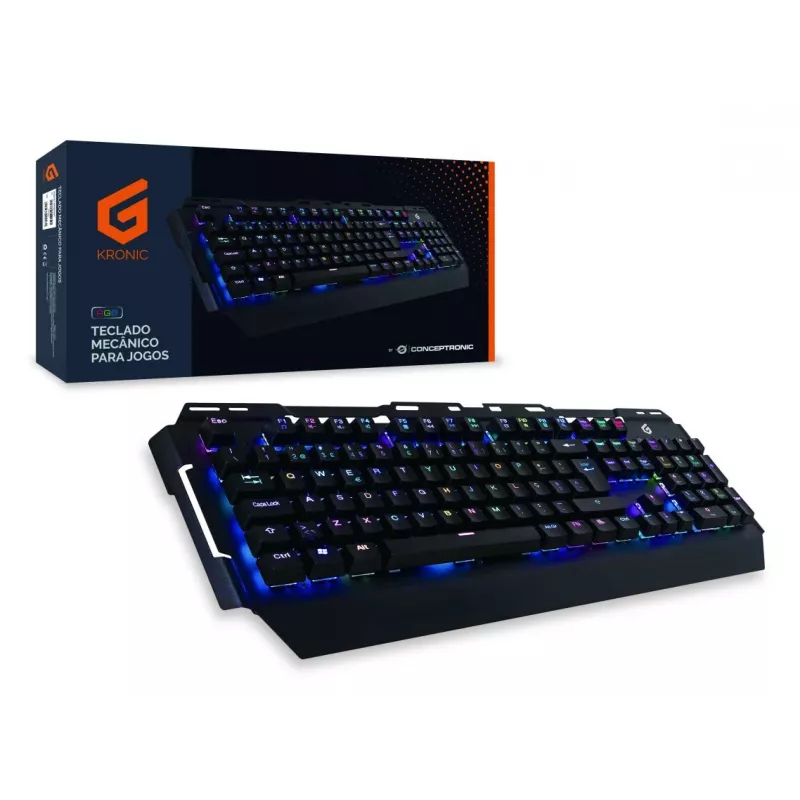 Conceptronic KRONIC mechanická herná klávesnica, RGB, portugalské rozloženie
