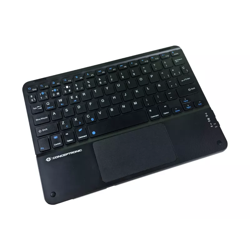 Conceptronic TOBIN01BES 10-palcová Bluetooth klávesnica s touchpadom, QWERTY španielska
