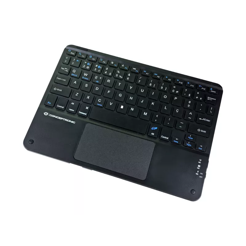 Conceptronic TOBIN01BPT 10-palcová Bluetooth klávesnica s touchpadom, QWERTY portugalská