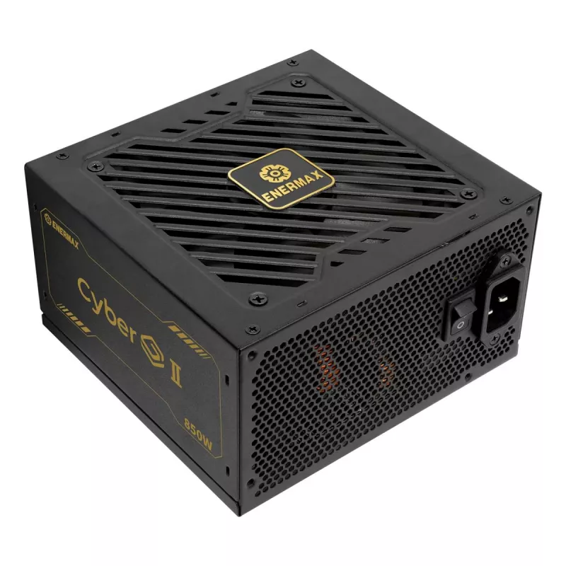 Enermax CyberG II ERV850G-AHG-NAC počítačový zdroj, 850 W, 80 Plus Gold, nemodulárny, ATX, 12-pinový konektor GPU s vysokým výkonom, čierny