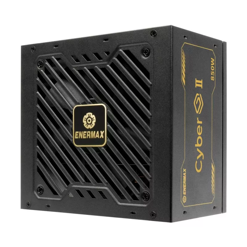 Enermax CyberG II ERV850G-AHG-NAC počítačový zdroj, 850 W, 80 Plus Gold, nemodulárny, ATX, 12-pinový konektor GPU s vysokým výkonom, čierny