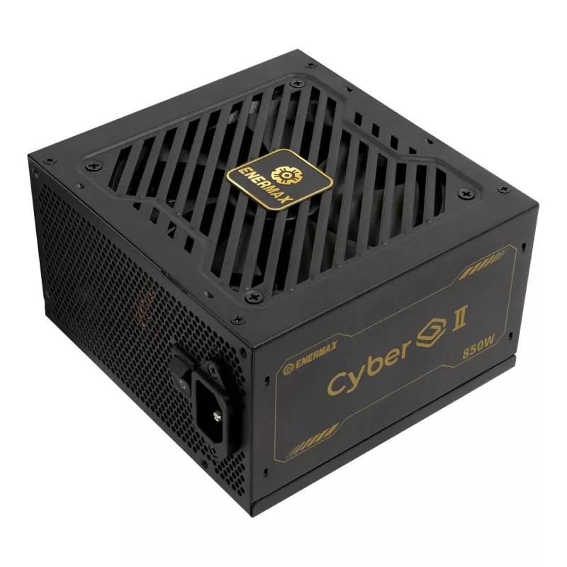 Enermax CyberG II ERV850G-AHG-NAC počítačový zdroj, 850 W, 80 Plus Gold, nemodulárny, ATX, 12-pinový konektor GPU s vysokým výkonom, čierny