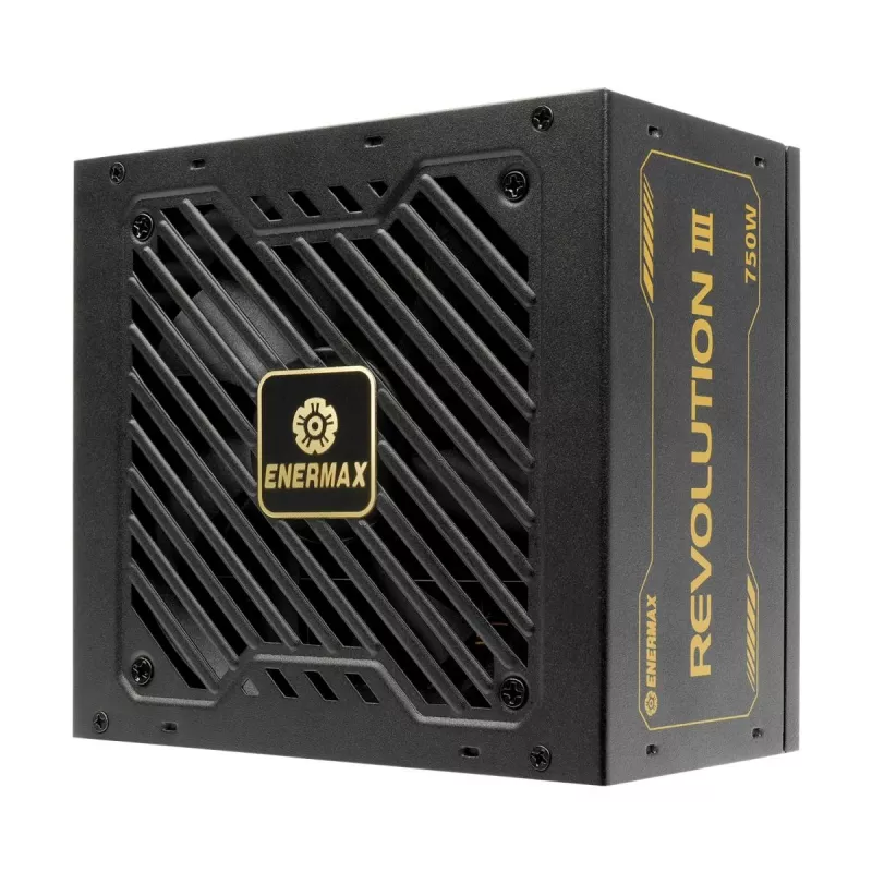 Enermax Revolution III ERV750G-AHG-MAC počítačový zdroj, 750 W, 80 Plus Gold, plne modulárny, ATX, 12-pinový konektor High Power GPU, čierny