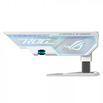 Držiak grafickej karty ASUS ROG Herculx Universal biely – dĺžka 0,5 m, podporuje 1 GPU, viacfarebné osvetlenie