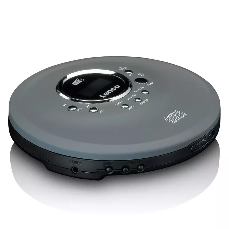 Osobný CD prehrávač Lenco CD-400GY antracitová podpora MP3 odolný proti nárazom 40s