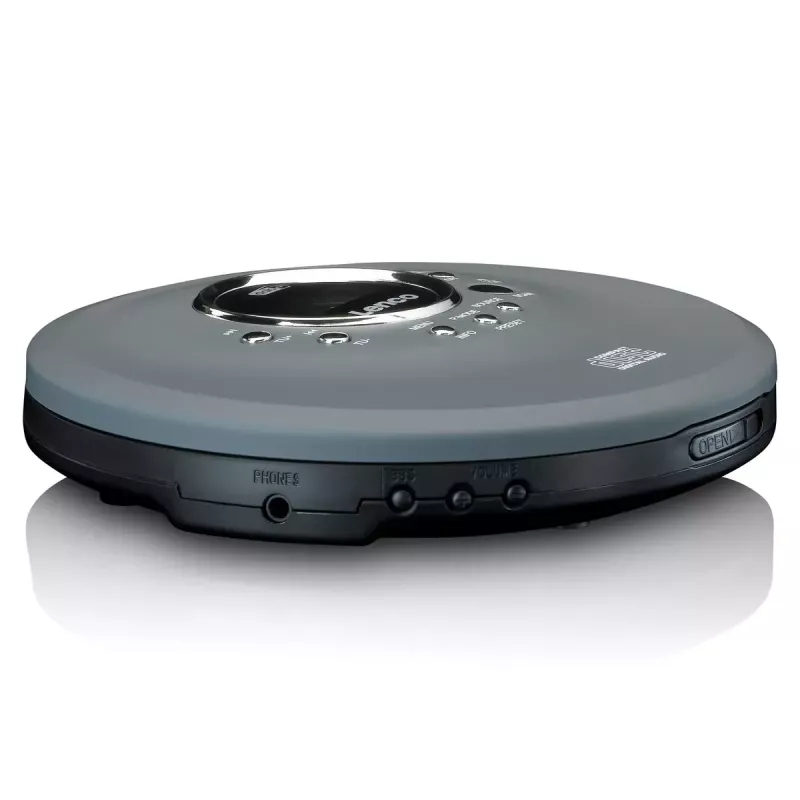Osobný CD prehrávač Lenco CD-400GY antracitová podpora MP3 odolný proti nárazom 40s