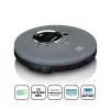 Osobný CD prehrávač Lenco CD-400GY antracitová podpora MP3 odolný proti nárazom 40s