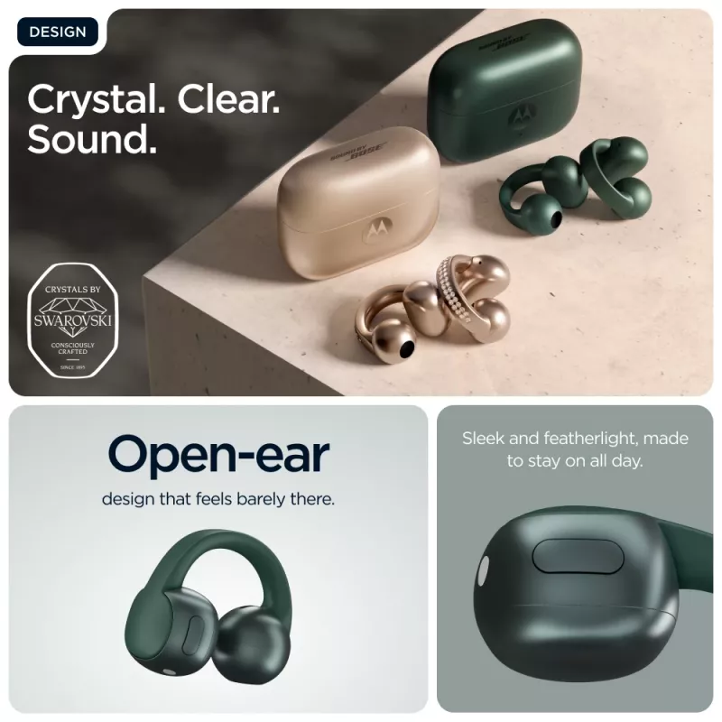 Motorola moto buds loop headset bezdrôtový ušný háčik hovory/hudba/šport/každodenné použitie Bluetooth zelená