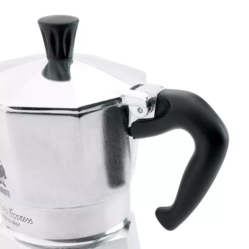 Moka kanvica BIALETTI Moka Express 0,2 l hliník čierna — 3 šálky (200 ml), nie pre indukciu
