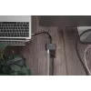 DIGITUS USB-C - mini DP + VGA adaptér, 20 cm 4K/30Hz, strieborná, hliníkové puzdro