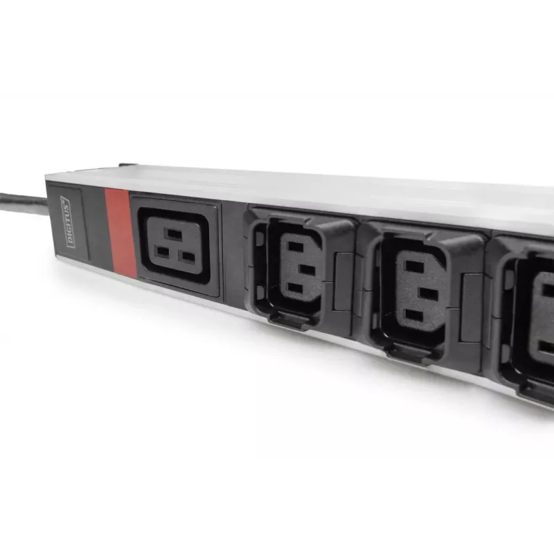 DIGITUS IT BASIC PDU. 3PH. 16A. 24 x C13. 3 x C19 vertikálny. 3m kábel. IEC309 3Ph-16A konektor samec