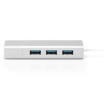 DIGITUS 3 port USB 3.0 Type-C hub s Gigabit Ethernet 3x USB A/F,1xUSB C/M,1x RJ45 LAN
