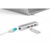 DIGITUS 3 port USB 3.0 Type-C hub s Gigabit Ethernet 3x USB A/F,1xUSB C/M,1x RJ45 LAN