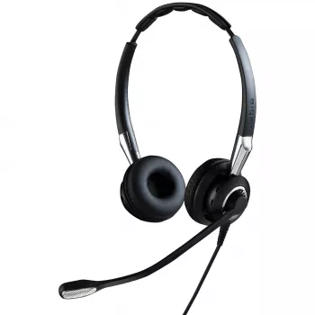 Jabra BIZ 2400 II Duo, káblový, kancelária/call centrum, 77 g, headset, čierna, strieborná