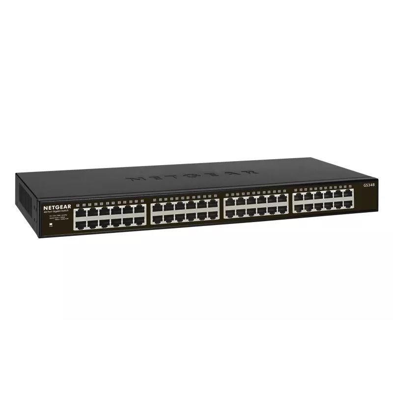 NETGEAR GS348 unmanaged Gigabit Ethernet (10/100/1000) 1U čierna