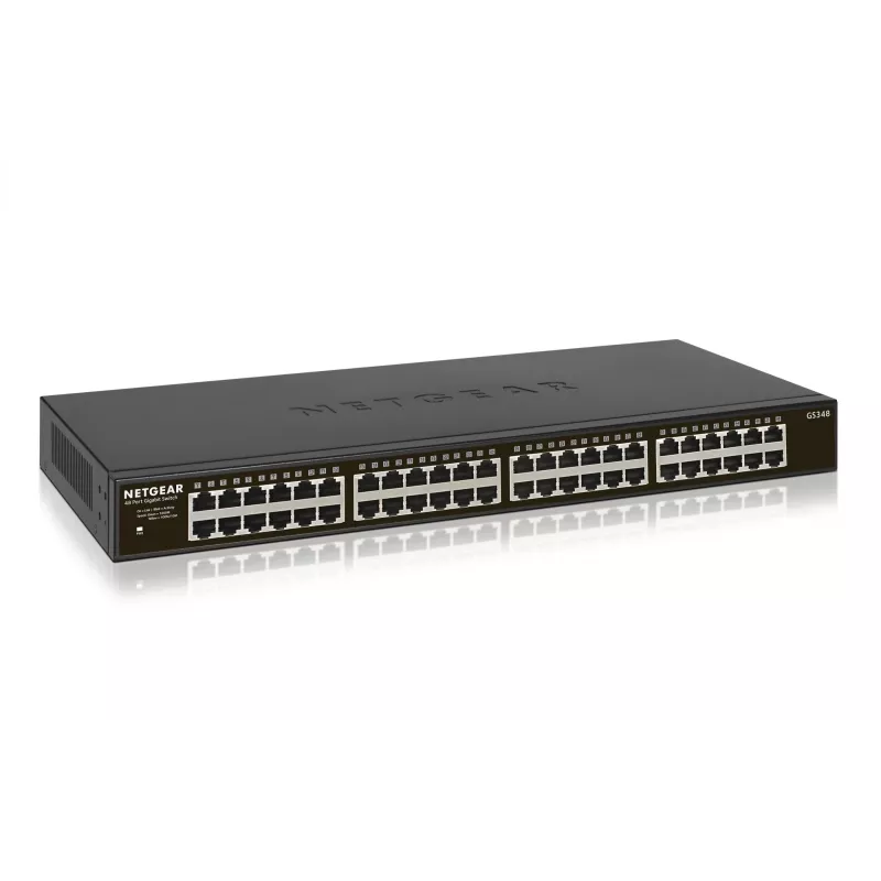 NETGEAR GS348 unmanaged Gigabit Ethernet (10/100/1000) 1U čierna