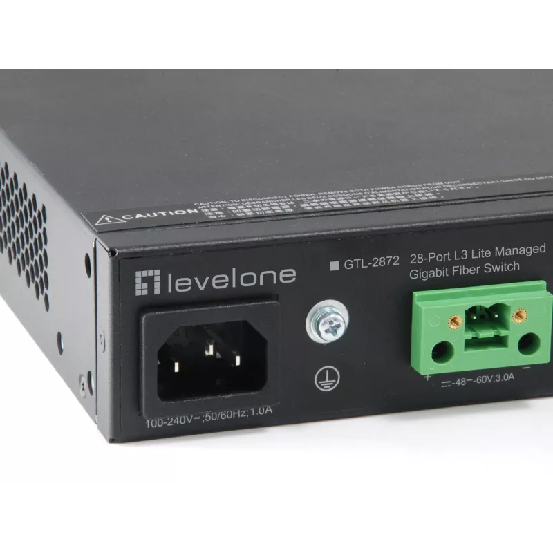 LevelOne KILBY 28-portový L3 Lite Managed Gigabit Fiber Switch, 4 x 10GbE SFP+, 4 x Gigabit SFP/RJ45 Combo