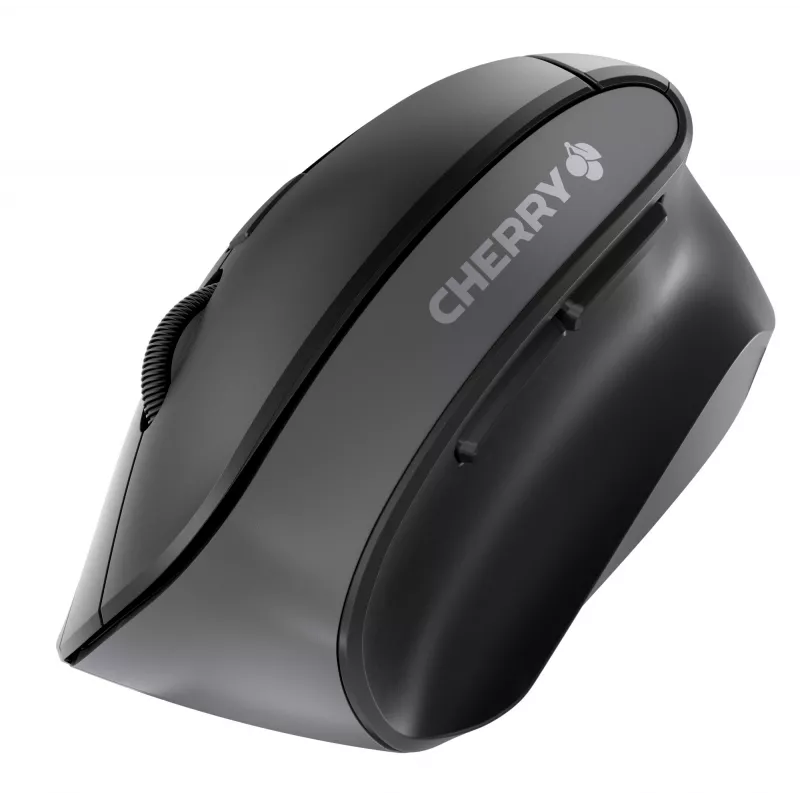CHERRY MW 4500 bezdrôtová 45-stupňová myš, čierna, USB, pre pravákov, vertikálny dizajn, optická, RF bezdrôtová, 1200 DPI, čierna