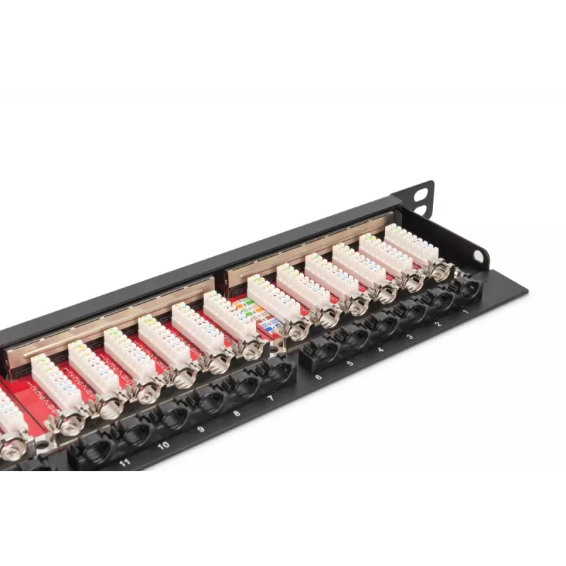 DIGITUS Patch panel CAT6a tienený 24-portový 0,5HE (dn91624sslea)