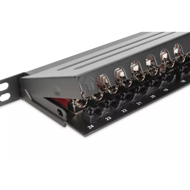 DIGITUS Patch panel CAT6a tienený 24-portový 0,5HE (dn91624sslea)