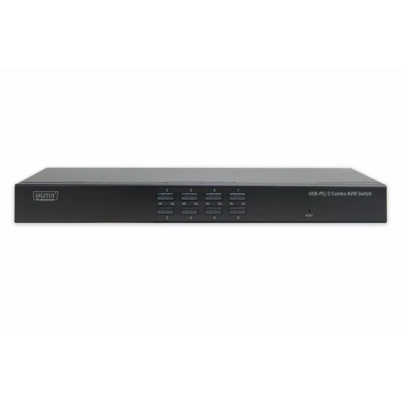 DIGITUS USB-PS/2 Combo-KVM prepínač 8-portový IP modul slot