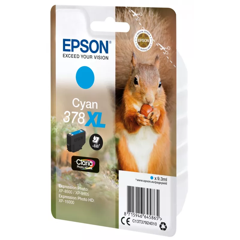 Epson Squirrel samostatné balenie azúrová 378XL Claria Photo HD atrament
