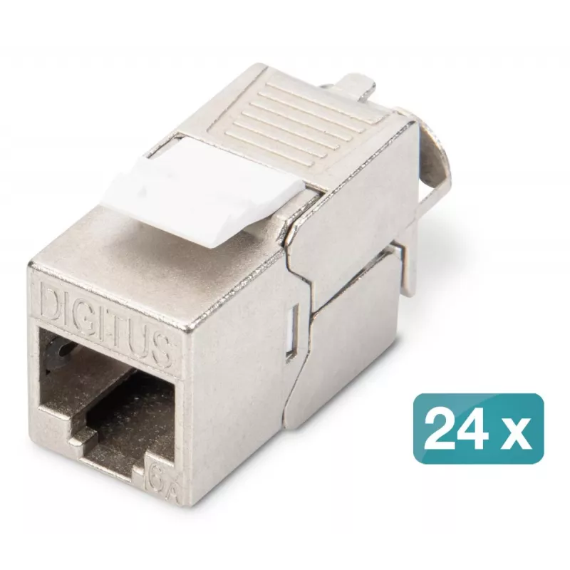 DIGITUS DN-93615 tienený modul Keystone CAT 6A, montáž bez náradia