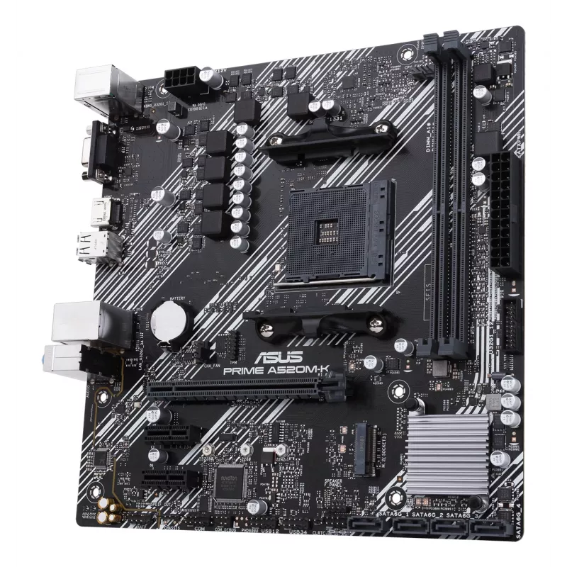 Základná doska ASUS PRIME A520M-K, AMD A520 čipset, socket AM4, micro ATX, 2x DDR4, 64 GB, 1x M.2, 4x SATA III, HDMI 2.1