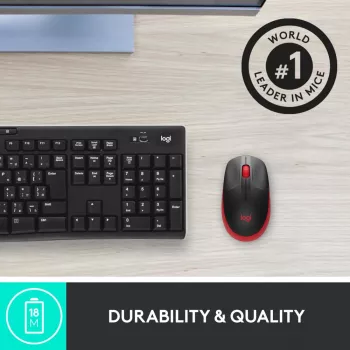 Myš Logitech M190 Wireless USB červená