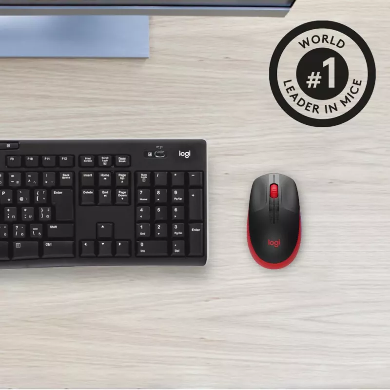 Myš Logitech M190 Wireless USB červená