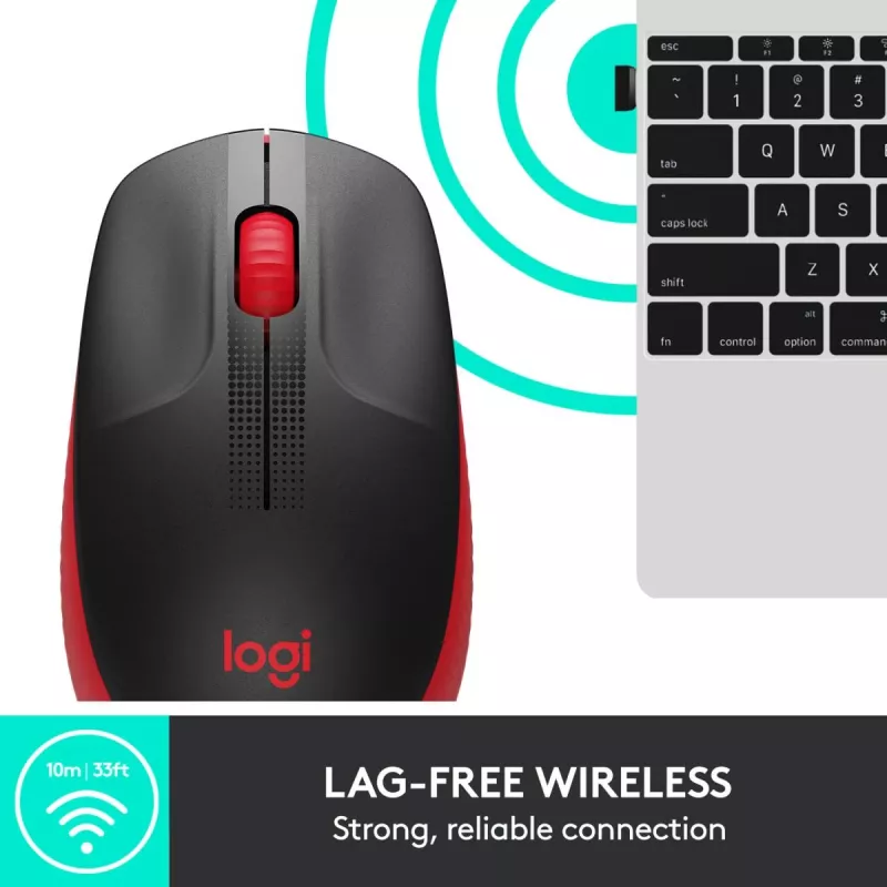 Myš Logitech M190 Wireless USB červená