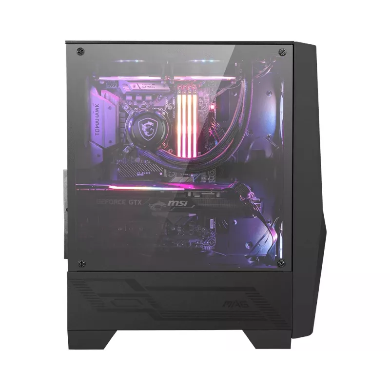 MSI MAG FORGE 100R herná skriňa Mid Tower, ATX/mATX/Mini-ITX, tvrdené sklo, 2 ventilátory ARGB 120 mm, čierna