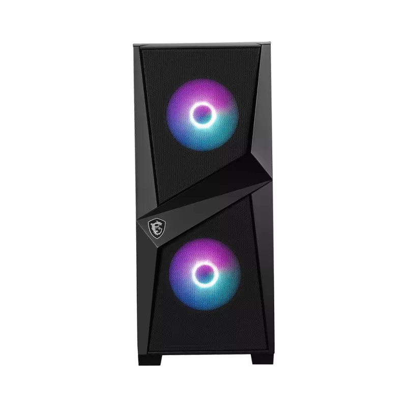 MSI MAG FORGE 100R herná skriňa Mid Tower, ATX/mATX/Mini-ITX, tvrdené sklo, 2 ventilátory ARGB 120 mm, čierna